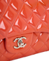 Classic Jumbo Double Flap, &pound;3,200, Handbags, Orange, Patent Leather, Other view